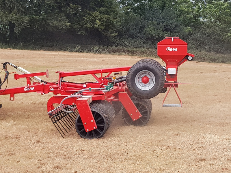 6.3m HE-VA Tip Roller fitted with optional Straw Tines and Multi-Seeder