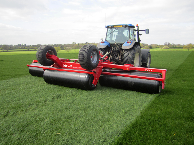 6.3m HE-VA hydraulic-folding Grass Rolls in field