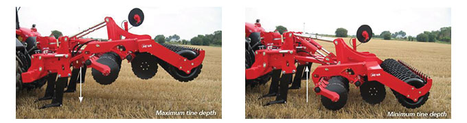 Combi Disc Subsoiling Tine Adjustment